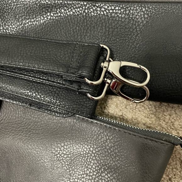 Brouk & Co Alpha Vegan Leather Duffel Bag Travel Set Black Gray Weekender NEW - Picture 8 of 11